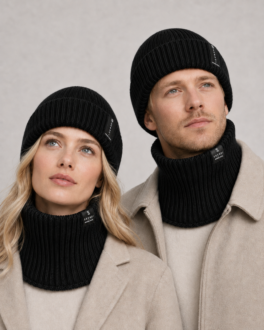 Komplet Unisex 100% Merino – Czarny