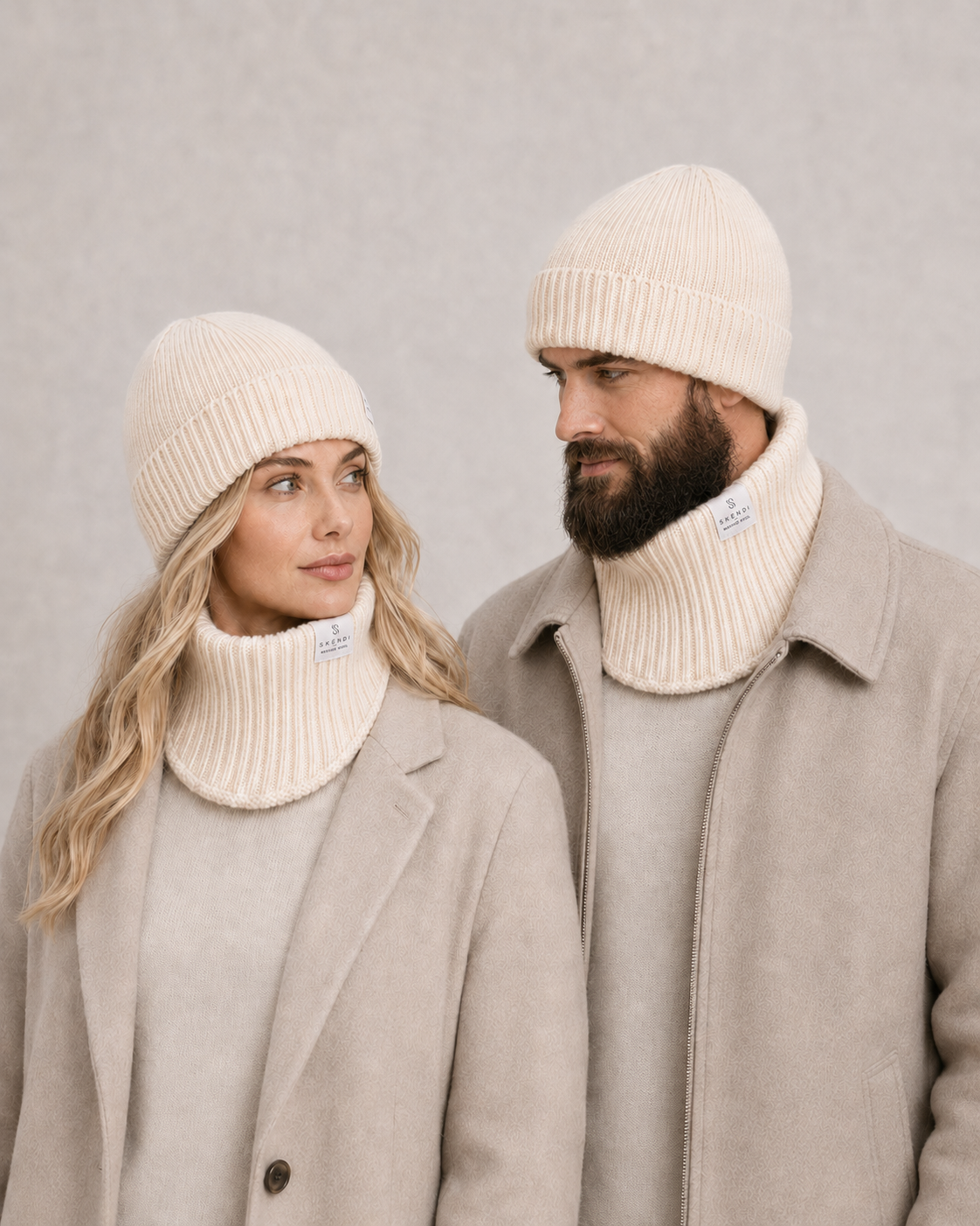 Komin Unisex 100% Merino – Ecru