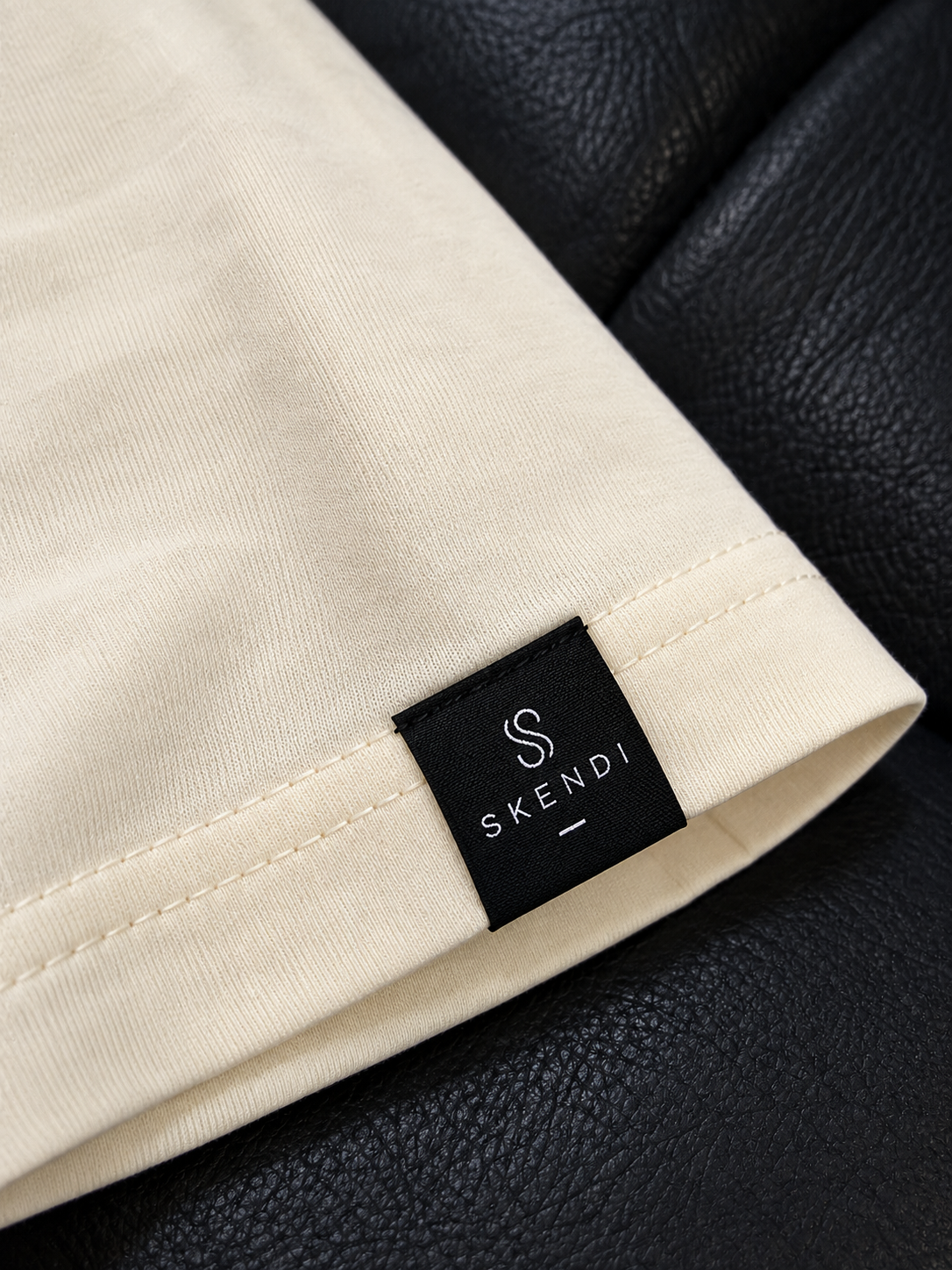 Koszulka SKENDI Oversize 240 g/m² – Ecru