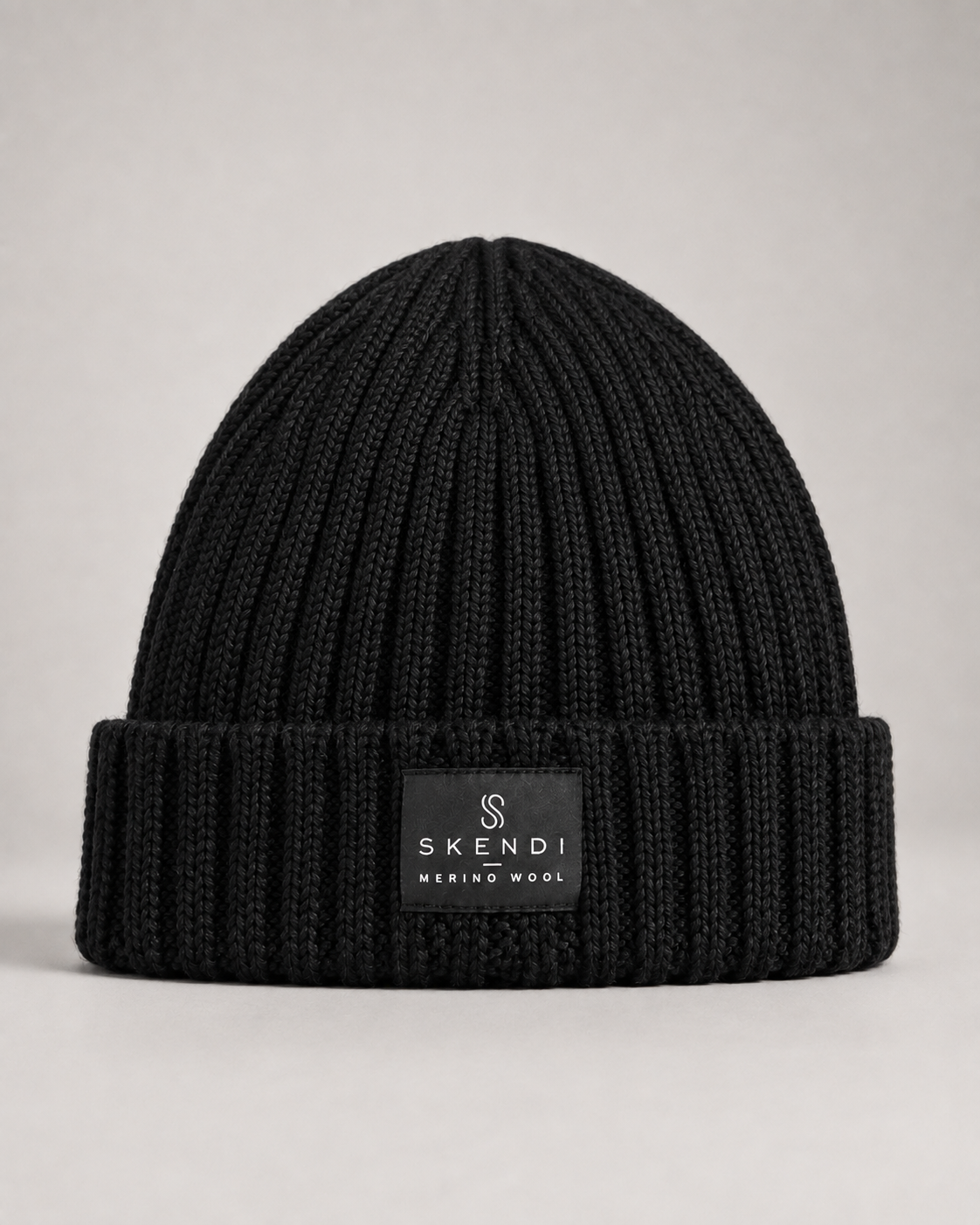 Czapka Męska 100% Merino – Czarna