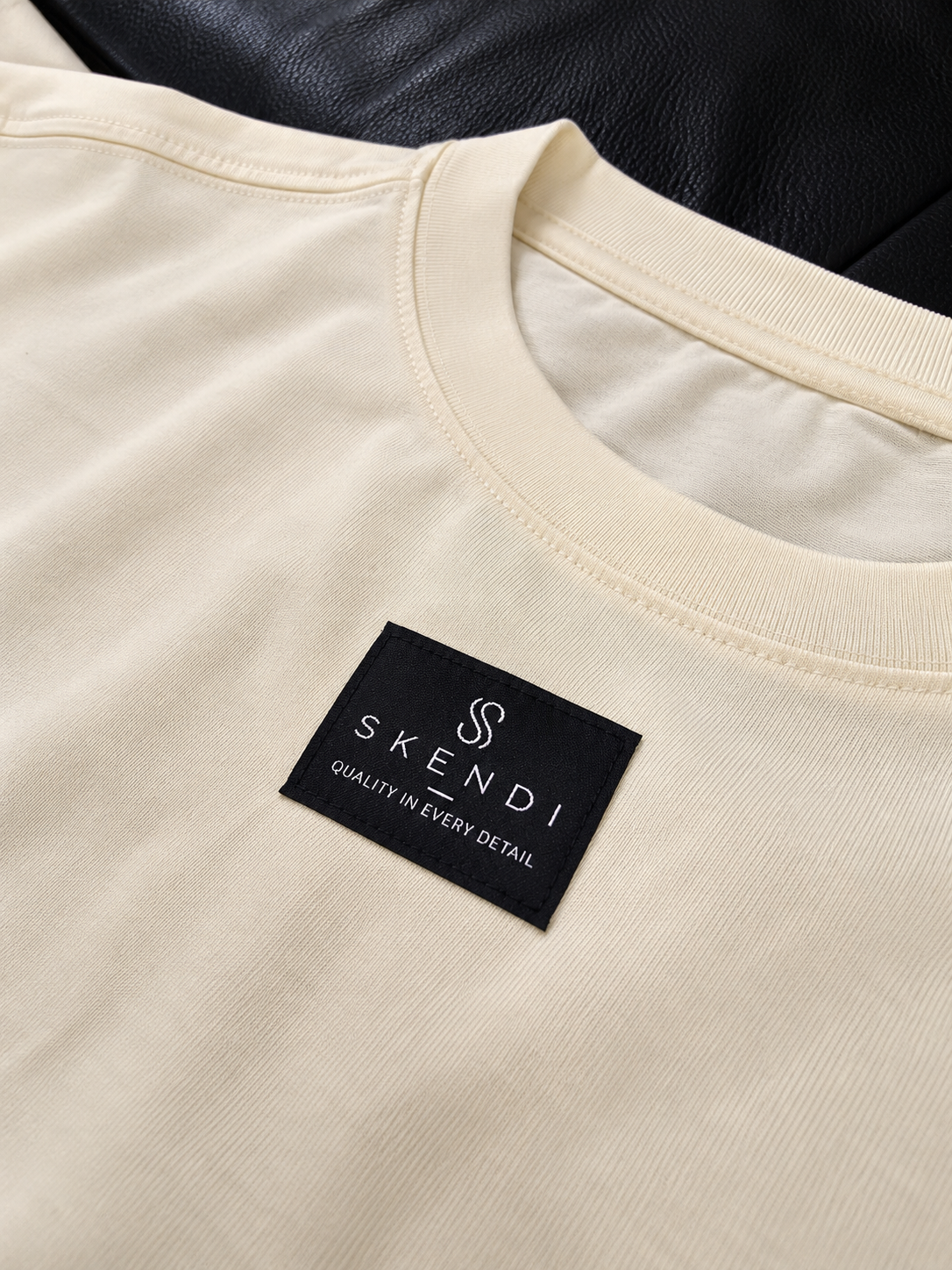 Koszulka SKENDI Oversize 240 g/m² – Ecru
