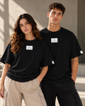 Koszulka SKENDI Oversize 240 g/m² – Czarna