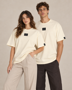 Koszulka SKENDI Oversize 240 g/m² – Ecru